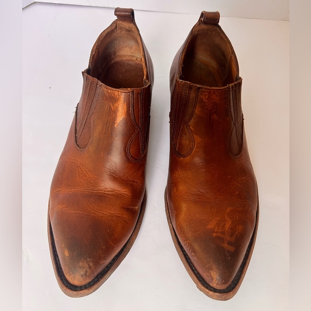 Frye Leather Booties "Billy Shootie” Chestnut color Size 10
